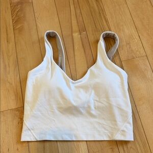 White LuLu Align Crop Tank Top